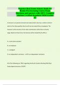 Superior Real Estate School: Study for Retake Pre-Licensing Course Exam Questions and answers with 100% Complete solutions | verified &updated 2024| Graded A+