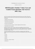 HESI/Saunders Module 7: Basic Care and Comfort Exam Questions And Answers 100% Pass