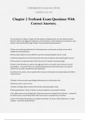 Chapter 2 Testbank Exam Questions With Correct Answers.