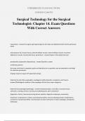 Surgical Technology for the Surgical Technologist: Chapter 14. Exam Questions With Correct Answers