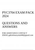 PYC3704 Exam pack 2024(Psychological Research)