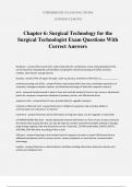 Chapter 6: Surgical Technology for the Surgical Technologist Exam Questions With Correct Answers