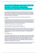 CompTIA CertMaster Security+ SY0-701 Domain 4.0 Security Operations Assessment Questions with Solutions