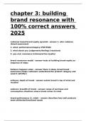 chapter 3 building brand resonance with 100- correct answers 2025.