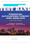 Complete Test Bank for Financial Accounting Theory and Analysis, 14th Edition by Richard G. Schroeder|ISBN :9781119881162 