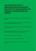WGU D399 INTRODUCTION TO GERONTOLOGY (WGU. BLUE HIGHLIGHT- EYES (BLUE EYES), YELLOW HIGHLIGHT- EAR) QUESTIONS & ANSWERS SOLVED 100% CORRECT!!