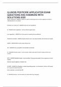 ILLINOIS PESTICIDE APPLICATOR EXAM QUESTIONS AND ANSWERS WITH SOLUTIONS 2025