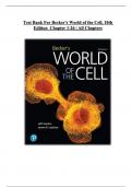 Test Bank For Becker's World of the Cell, 10th Edition Chapter 1-26 || All Chapters Updated 2024|2025