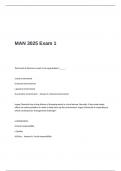 MAN 3025 Exam 1 Questions with Correct Solutions