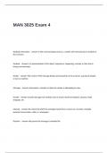 MAN 3025 Exam 4 Questions with Solutions