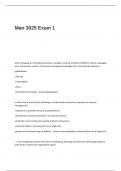 Man 3025 Exam 1 Questions with Correct Solutions