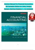 Solution Manual For Financial Accounting, 8th Canadian Edition by Libby, Hodge Kanaan, Sterling Chapters 1 - 13, Complete