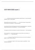 UCF MAN 3025 Exam 1 Questions with Correct and Complete Answers