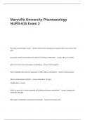 Maryville University Pharmacology NURS-615 Exam 2 Questions and Answers