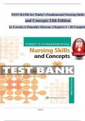 TEST BANK for Timby's Fundamental Nursing Skills and Concepts, 12th Edition by Loretta A Donnelly-Moreno, Verified Chapters 1 - 38, Complete Newest Version