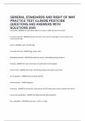 GENERAL STANDARDS AND RIGHT OF WAY PRACTICE TEST ILLINOIS PESTICIDE QUESTIONS AND ANSWERS WITH SOLUTIONS 2025