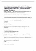 PRIVATE PESTICIDE APPLICATOR LICENSE EXAM QUESTIONS AND ANSWERS WITH SOLUTIONS 2025