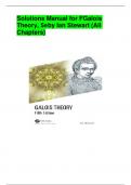 Solutions Manual for Galois Theory 5th Edition by Ian Stewart |ISBN: 9781032101583| Guide A+