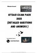 ICT2621 EXAM PACK 2025  {DETAILED QUESTIONS AND ANSWERS }