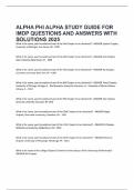 ALPHA PHI ALPHA STUDY GUIDE FOR IMDP QUESTIONS AND ANSWERS WITH SOLUTIONS 2025