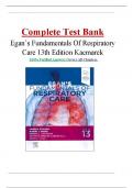  Test Bank for Egan's Fundamentals of Respiratory Care 13th Edition ( James K. Stoller, ) All Chapters 1-58|| Newest Edition |ISBN: 9780323933391| Complete study Guide.