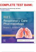   COMPLETE TEST BANK:  Rau's Respiratory Care Pharmacology 10th Edition by Douglas S. Gardenhire latest update