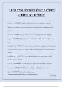 LEGL 2700 EPSTEIN TEST 2 STUDY GUIDE SOLUTIONS