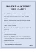 LEGL 2700 FINAL EXAM STUDY GUIDE SOLUTIONS