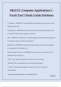 MGCCC Computer Applications I - Vocab Test 1 Study Guide Solutions