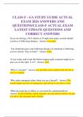  CLASS F - GA STUDY GUIDE ACTUAL EXAM 2024 ANSWERS AND QUESTIONS/CLASS-F ACTUAL EXAM LATEST UPDATE QUESTIONS AND CORRECT ANSWERS