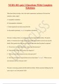 NURS 401 quiz 2 Questions With Complete  Solutions