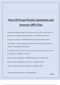 Nurs 125 Exam Practice Questions and Answers 100% Pass