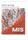 Test Bank For Management Information Systems, 11th Edition By Hossein Bidgoli| 9780357883860| All Chapters 1-14|LATEST