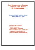 Solutions for Cost Management A Strategic Emphasis, 2024 Release by Blocher (All Chapters included)