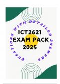 ICT2621 EXAM PACK 2025 (QUESTIONS WITH CORRECT ANSWERS)