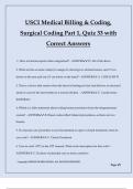 USCI Medical Billing & Coding, Surgical Coding Part 1, Quiz 33 with Correct Answers