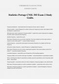 Statistics Portage CNSL 503 Exam 2 Study Guide.