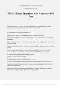 TFM 11 Exam Questions And Answers 100% Pass