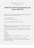 TFM12 FAL NFPA 72 Exam Questions And Answers 100% Pass