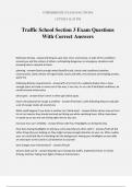 Traffic School Section 3 Exam Questions With Correct Answers