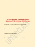 RPB102 Resolute Professional Billing Questions With Solutions 100% Correct