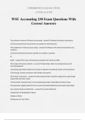 WSU Accounting 230 Exam Questions With Correct Answers