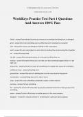 WorkKeys Practice Test Part 1 Questions And Answers 100% Pass