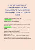 M 100 THE ESSENTIALS OF COMMUNITY ASSOCIATION MANAGEMENT EXAM | QUESTIONS AND ANSWERS RATED A+ | 2024/2025 GUIDE