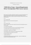 USFK Driver Exam - General Requirements Driver Test Questions With Correct Answers