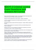 NOCTI 2 Criminal Justice Exam Questions and Answers All Correct