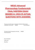 NR565 Advanced Pharmacology Fundamentals FINAL/MIDTERM EXAM GRADED A+ 2024/25 ACTUAL QUESTIONS WITH ANSWERS 