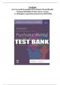 Test Bank For Varcarolis' Essentials of Psychiatric Mental Health Nursing, 5th Edition By Chyllia D Fosbre|9780323810319| All Chapters 1-28| LATEST