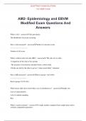 AM2- Epidemiology and EBVM 	Modified Exam Questions And Answers