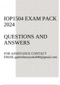 IOP1504 Exam pack 2024(Workforce Diversity)